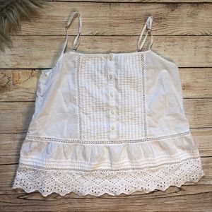 Abercrombie & Fitch Woman's White Tank Top Boho